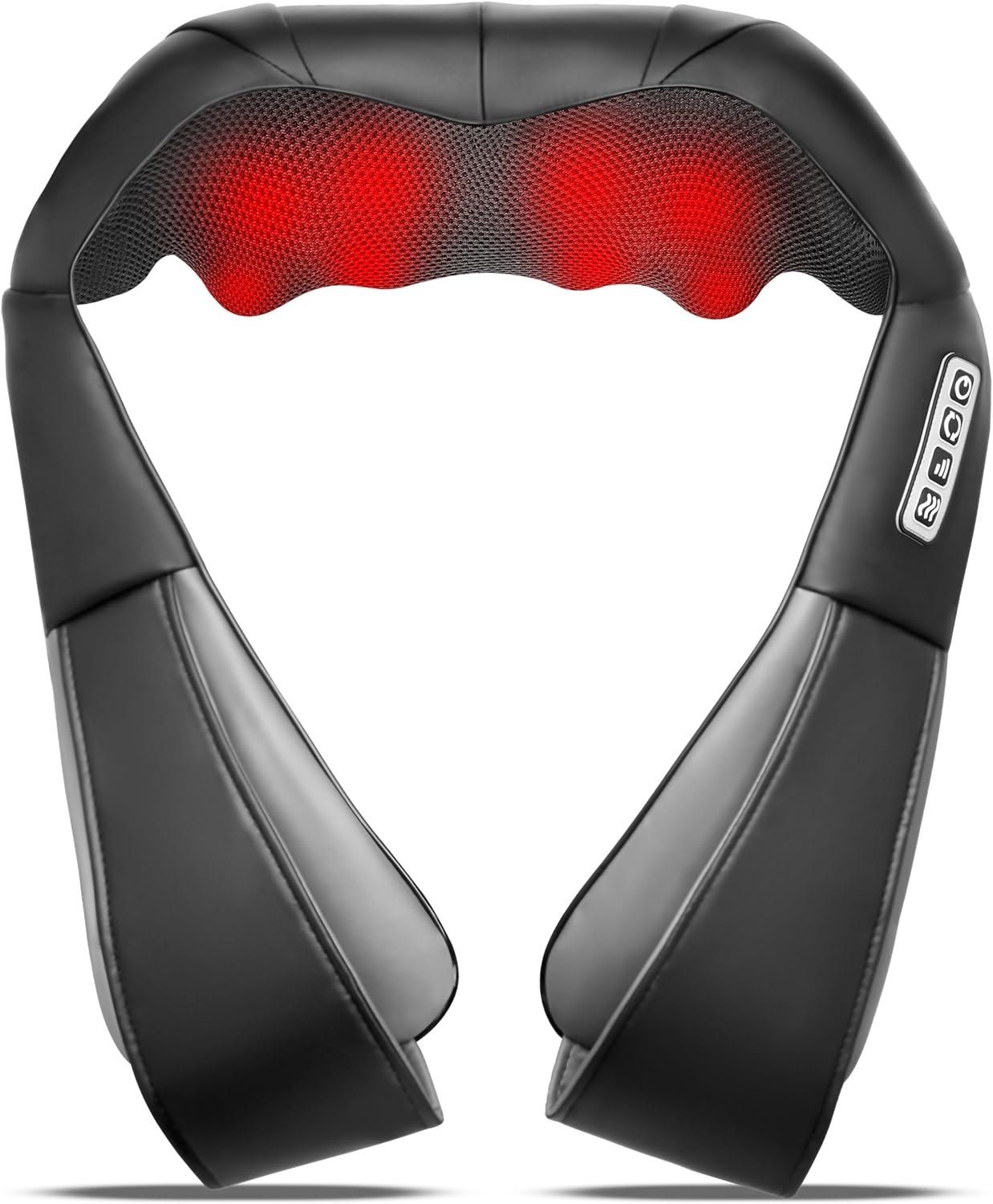 Well More Shiatsu Neck and Back Massager with Heat, Electric Deep Tissue Kneading Neck and Shoulder Massage