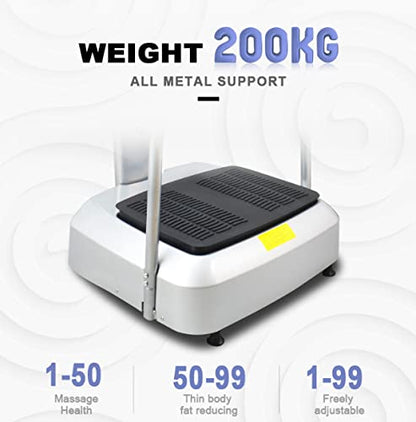 WELL MORE Crazy Fit Machine Vibration Home & Gym Workout for Full Body, Weight Loss 1 to 99 Speed Levels Pro Model Upgraded Design with Silent Motors and Built in Speakers 1 Year Warranty