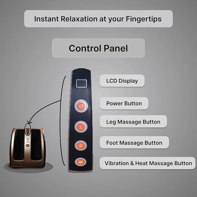 WELL MORE  Leg Massager Full Body Massage With Heat Vibration And Air Adjustable With 2 Year Warranty