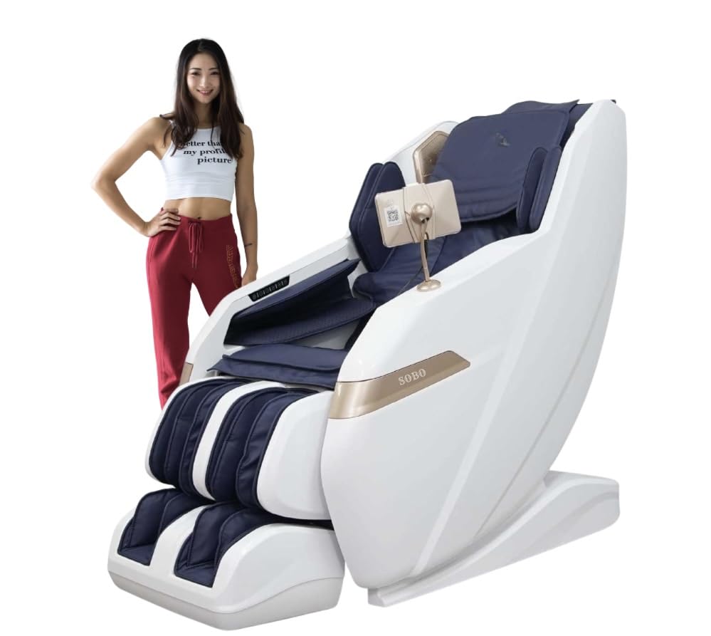 WELL MORE  RelaxLuxe Full Body Recliner Zero Gravity Massage Chair – Shiatsu, Air Compression, Heat Therapy, Bluetooth, Touchscreen Control – Ultimate Relaxation for Home & Office 5 Year