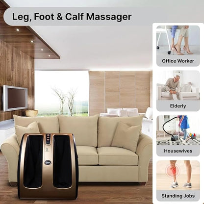 WELL MORE  Leg Massager Full Body Massage With Heat Vibration And Air Adjustable With 2 Year Warranty