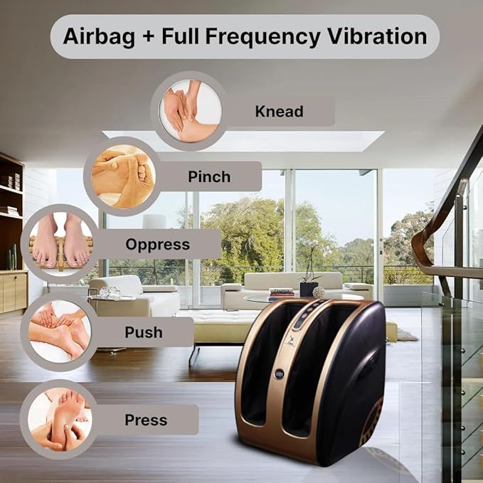 WELL MORE  Leg Massager Full Body Massage With Heat Vibration And Air Adjustable With 2 Year Warranty