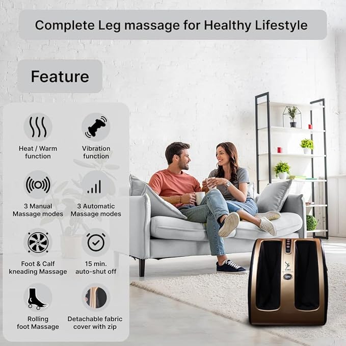 WELL MORE  Leg Massager Full Body Massage With Heat Vibration And Air Adjustable With 2 Year Warranty