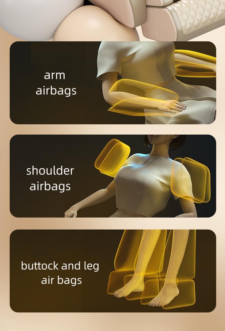 WELL MORE Z100 Faux Leather  Zero Gravity Massage Chair with Bluetooth & 48 Rollers 2 YEAR WARRANTY